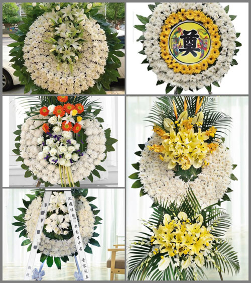 山东青岛平度市明村镇孙正东村花圈速递